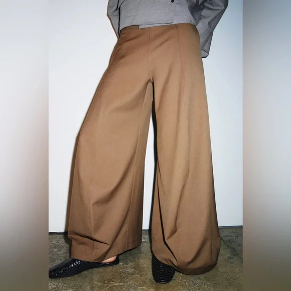 ZARA VOLUME WIDE LEG PANTS ZW COLLECTION